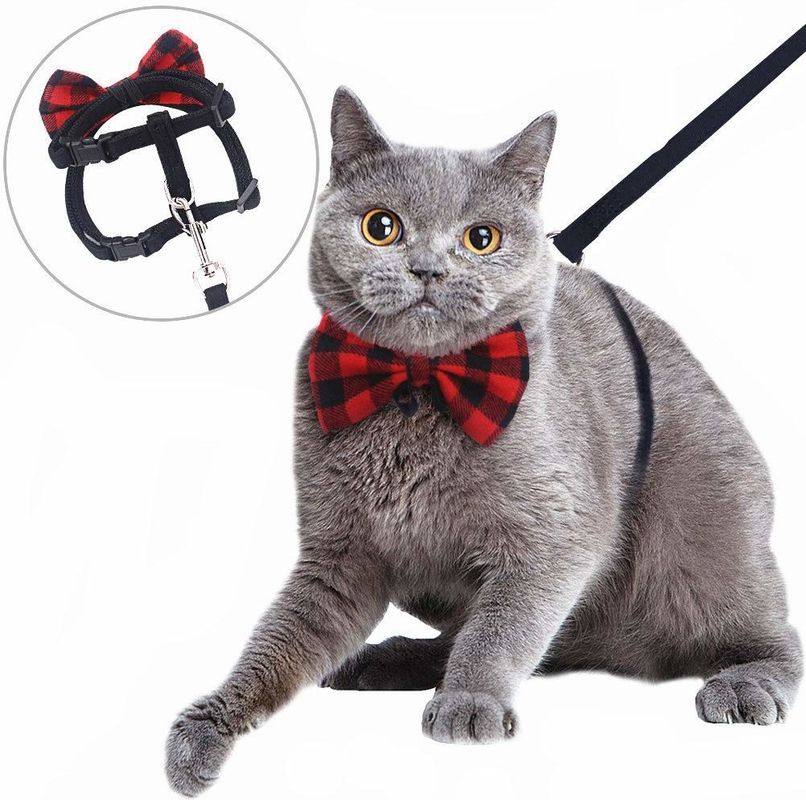 British Style Nylon Cat Collar With Removable Bowtie
